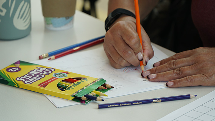 Close-up detail of the ‘The Art of Seeing_ Drawing with Pencil’ workshop